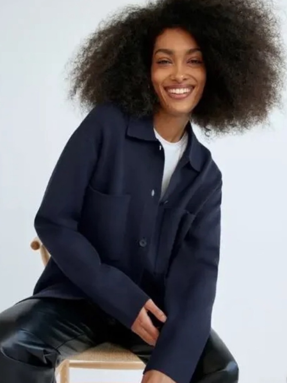 Aritzia Babaton Society Sweater Navy - Picture 2 of 6